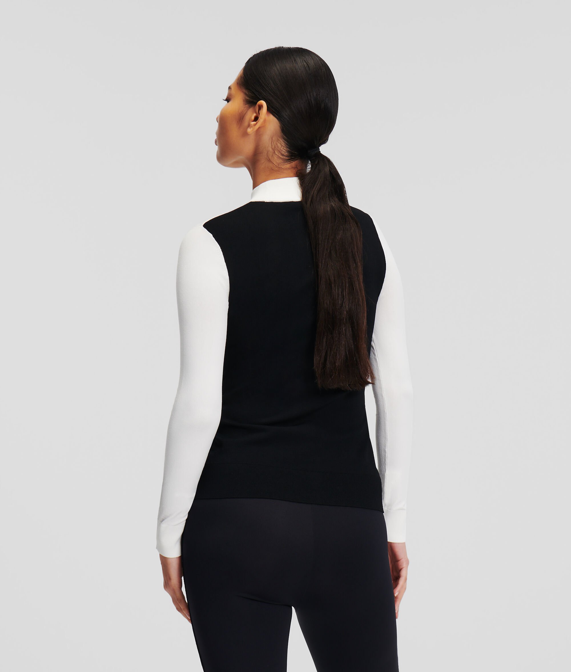 (image for) Chic Karl Logo Lightweight Turtleneck Jumper